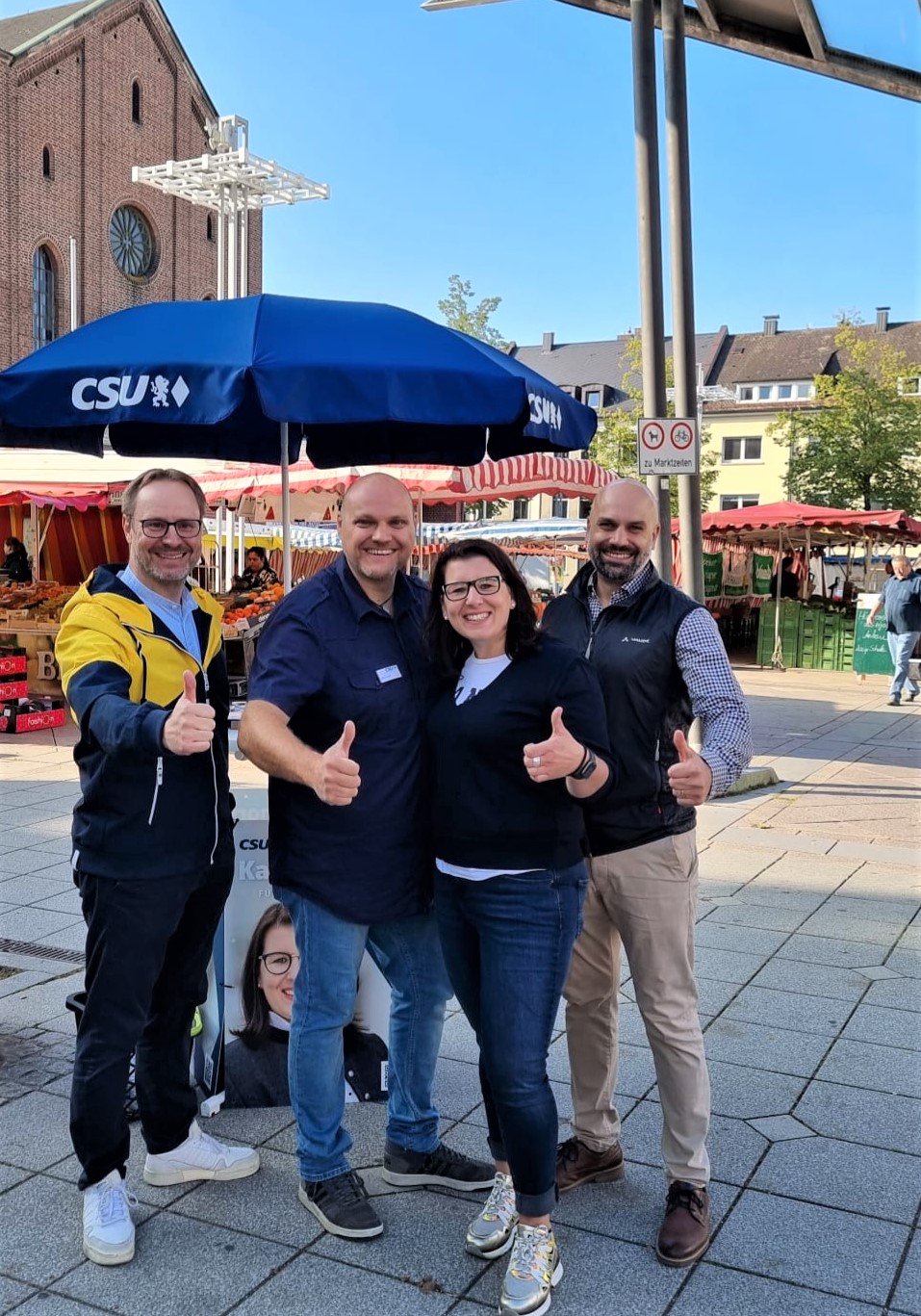 Fortsetzung Landtags-Wahlkampf auf dem Petrusplatz Neu-Ulm – super Gespräche – super Politik