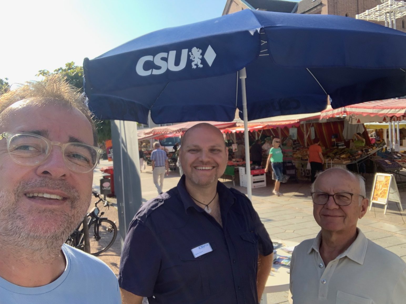 Spannender Wahlkampfauftakt der CSU-Ortsgruppe Neu-Ulm auf dem Petrusplatz